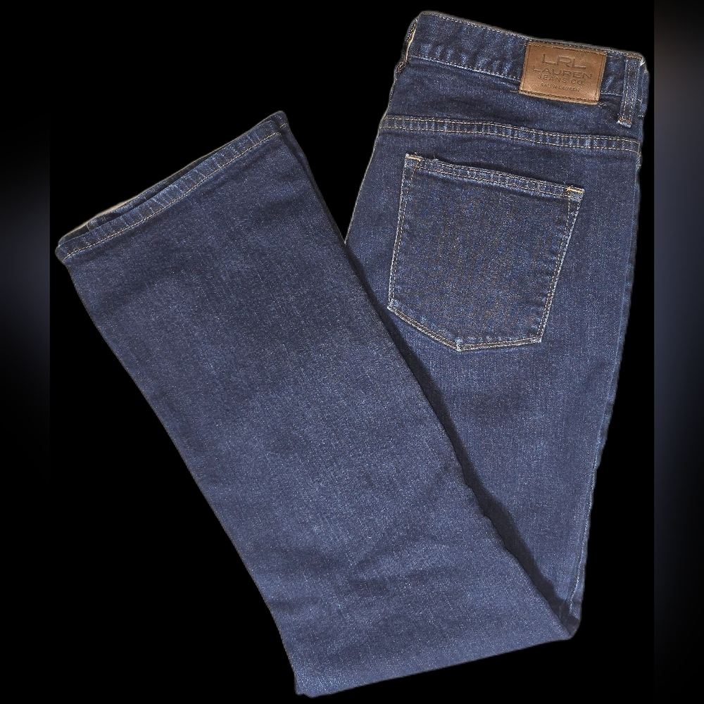 LRL Lauren Jeans Co Women’s Size 14 Dark Wash Stretch Denim Jeans